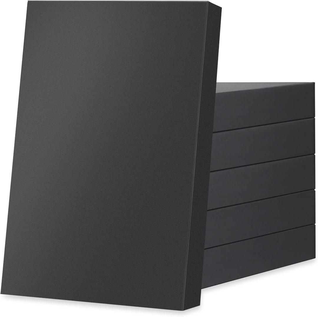 JINMING 6 Extra Large Gift Boxes with Lids 17x11x2.5 Inches for Clothes, Black Gift Boxes, Apparel Boxes for Mother's Day, Father's Day and All Occasion