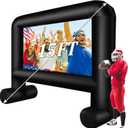 Inflatable Projector Screen Outdoor, 15FT Blow up Movie Screen Support Front & Rear Projection for Backyard Outdoor Movie Night Barbecue Pool Party with Blower and Carry Bag