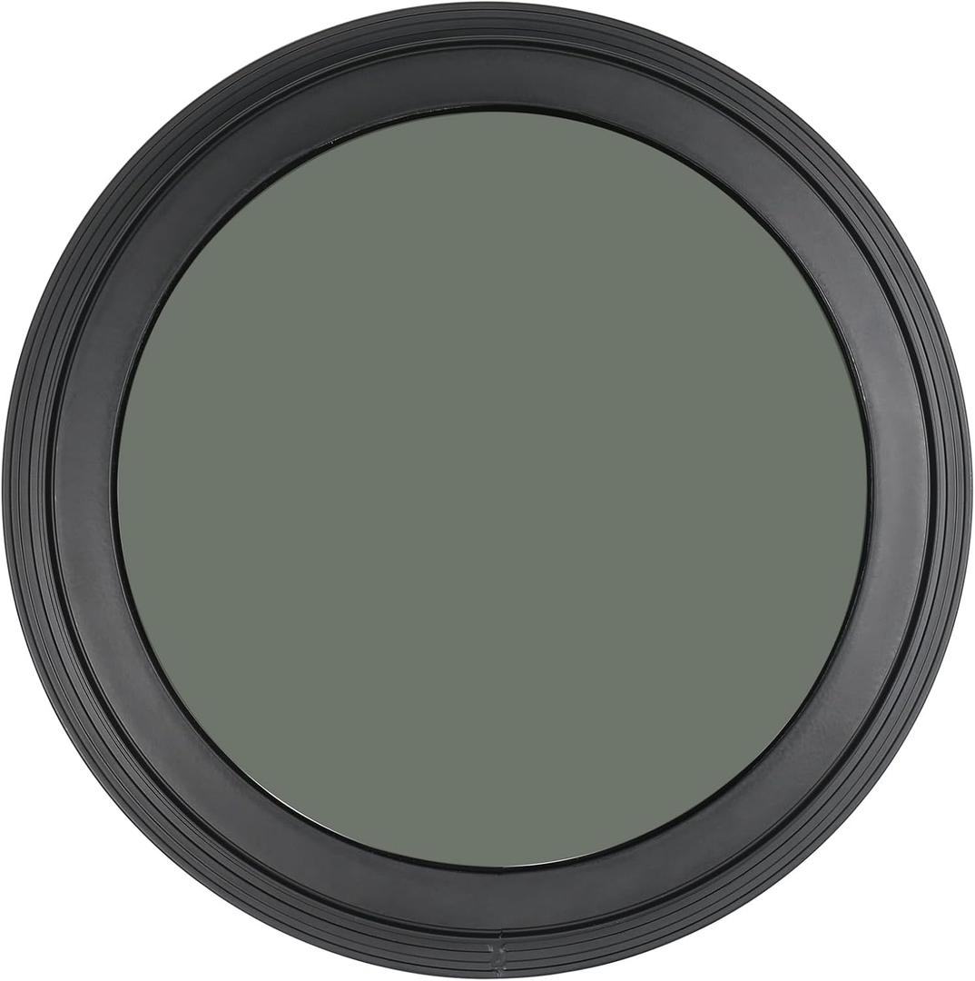 Round Fixed RV Window, 13" Tinted Window Replacement for RV Camper Caravan Motorhome with Trim Ring, Suitable for 1-1/2" and Slightly Thicker Up to 1/16" Walls, DOT Approved