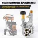 7108366 Pressure Washer Pump Manifold Replacement for Axial Cam Pressure Washer Pump 510020 520006 Cleaning Manifold