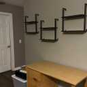 Wall Mounted Bookshelves Set of 3, Floating Shelves for Wall, 6-Tier Wooden Hanging Bookshelf, Easy Installation Book Organizer for Home Office, Living Room, and Bedroom