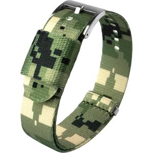 BARTON Elite NATO Style Watch Strap - 18mm, 20mm, 22mm or 24mm - Seat Belt Nylon Watch Bands (Digital Camouflage)