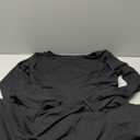 XXTAXN Women's Sexy Crew Neck Long Sleeeve Flowy Hem Cocktail Club Corset Mini Dress with Side Pocket (Large, Black)