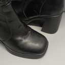 Modatope Knee High Boots Women Fold Over Knee High Boots Chunky High Heels Long Boots Zipper Pointed Toe Dress Tall Boots for Women (8, Black Pu)