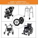 4 Pack 6 Inch Solid Replacement Wheels - Environmentally Friendly Rubber Material, Wear-Resistant PU Tires, Anti-Slip, and Durable ABS Wheel Hub - Easy to Install, (4Pcs, 6 inch Wheels)