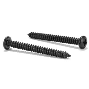 #8 x 1-1/2" Wood Screw 100Pcs 18-8 (304) Stainless Steel Pan Head Fast Self Tapping Drywall Screws Black Oxide by SG TZH