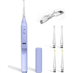 Ear Wax Removal Tool with Light Kids Ear Wax Remover Ear Cleaning Tool Ear Cleaner with Built-in Storage Space UANRNA Upgraded Ear Wax Removal with Light for Kids & Adults (Purple)