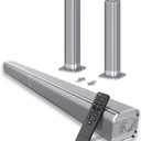 Sound Bar, 80W Sound Bar for Smart TV, Bluetooth 5.3 Soundbar, 2 in 1 Detachable Home Speaker Bass Effect, Home Theater Surround Sound, ARC/Optical/AUX/Connections, for TV/PC/Gaming/Projectors, Sliver