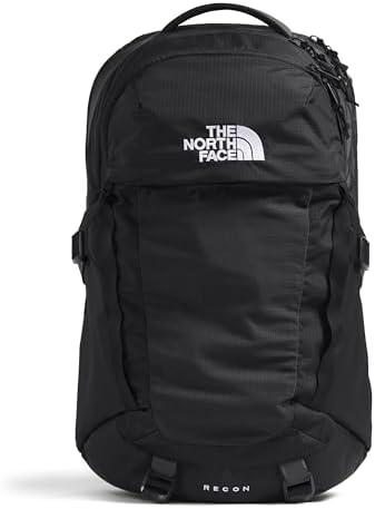 THE NORTH FACE Recon Everyday Laptop Backpack | Daypack with Water Repellent Finish, 16" Laptop Sleeve, 2 Water Bottle Pockets, TNF Black/TNF Black-NPF, One Size