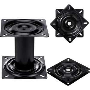 2 Pcs Boat Seat Base 7 Inch Adjustable Boat Seat Pedestal and 360 Degree Swivel Plate Replacement Adjustable Seat Base for Boat Swivel Pedestal Yacht Seat