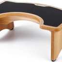 StrongTek Enhanced Squatting Toilet Stool, Wooden Potty Stool for Bathroom, Extra-Thick Wood, Sturdy 350 lbs Capacity, Comfortable Toilet Stool for Kids, Adults & Seniors (Natural)