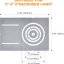 12 Pack New Construction Mounting Plate with 3-4-6" Round Hole 13 9" Galvanized Steel Recessed LED Light Plate in Wafer Light Bracket, Thin Recessed Ceiling Light with Junction Box