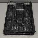 SNTD Dish Drying Rack - Extendable Dish Rack, Large Sink Drying Dish Drainer for Kitchen Counter, Stainless Steel Dish Strainer with Utensil Holder (Black)