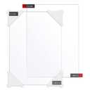 Enoin 2pcs 12 x 16 Inch Clear Acrylic/Plexiglass Sheet 0.060" 1/16 Inch Thick, Plastic Sheet Transparent Board Panel for Glass, DIY Project,Picture Frame, Paintings, Art Craft