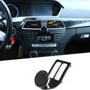 Black Aluminum Alloy Car Center Air Vent Mobile Phone Holder Accessories for Mercedes Benz C Class W204 C180 C200 20082013