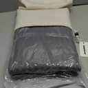 Hotel Collection Duvet Cover King Size 100% Cotton Grey Pin Striped Satin Textured Comforter Cover with Zipper 3 Pcs Bedding Set (1 Duvet Cover + 2 Pillow Shams)