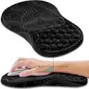 Hokafenle Ergonomic Mouse Pad Wrist Support, Wrist Rest Mousepad for Carpal Tunnel Pain Relief with Integrated Memory Foam Slope Massage Bulge (11.8x7.9 inch,Topographic Contour) (KM01-Topographic Contour)