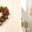 3pcs Metal Wire Wreath Frame Form Hanger with Green Flexible Paddle Wire for Crafts,Christmas Wreaths Tree,Garland,Valentine's Greeting Party Decor,New Year and Seasonal Holidays Decor (Green, 14inch)