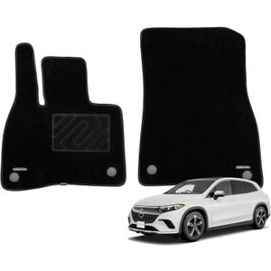 WENNEBIRD Superior Carpet Front Row Floor Mats for 2023-2025 Mercedes-Benz EQS SUV (X296) / EQE SUV (X294), Premium All Weather Anti-Slip Waterproof Floor Liners, 0.6 Inch Thickness Rugs - 2pc (2023-2025 EQS / EQE SUV 2pc)