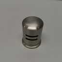 Dishwasher Air Gap Cover D201-1-62 Fits Most Air Gap Bodies with Solid Brass Inside and Brushed Nickel Surface, Cap Only, Pack of 1