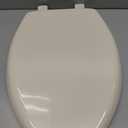 Bemis Aurora Slow Close Toilet Seat, Easy Clean Hinges and Adjustable Perfect Fit Plastic Seat, Made in USA, Elongated, Almond