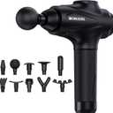Massage Gun Deep Tissue, Massage Gun, Muscle Massager with 30 Speed Levels 10 Heads Black