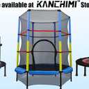 Kanchimi 40" 48" Folding Mini Fitness Indoor Exercise Workout Rebounder Trampoline with Handle, Max Load 330lbs