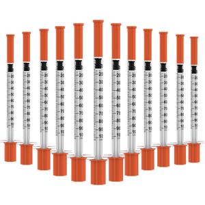 U-100 Disposable Syringes with Needle  1ml/cc, 30G 5/16" (8mm), Individually Wrapped,100Pack