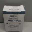 Electric Lunch Box Food Heater, 80W Portable Warmer for Car Truck Work with 304 Stainless Steel Container, 12V/24V/110V Green Heated Lunch Box Suitable for Ideal Driver/Work/Gift