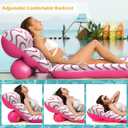 Jasonwell Inflatable Pool Float Adult - Ultra-Comfort Soft Fabric Pool Floaties Lounge Floats Floating Chair Raft with Adjustable Backrest Air Lounger Tanning Float for Pool Beach Party