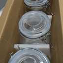 ComSaf Large Square Glass Jars with Airtight Lids 78 oz 3 Pack Wide Mouth