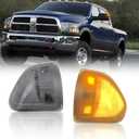 Left and Right LED Side Mirror Turn Signal Light Compatible with 2010-2018 Dodge Ram 1500 2500 3500 4500 5500, Replacement Number: 68302828AA 68302829AA