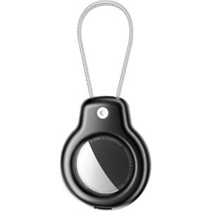 SPGUARD for AirTag Holder Metal Case with Keychain Full Protective Air Tag Cover for Apple Air TagHolder with Wire Cable Luggage Lock Keyring Key Chain Accessories for GPS Item Tracker for Kids