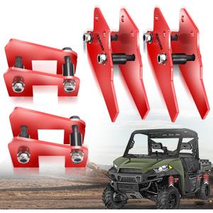 Red UTV Ranger Lift Kit, 3" Ranger Front and Rear Bracket Lift Kit Fit for 2013-2022 Polaris Ranger Fullsize 570/XP 570/XP 900/XP 1000/1000 Diesel