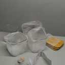 4 Pack Clear Laundry Pod Container, Laundry Room Organization Containers with Wooden Lids & Labels - Large Detergent Powder Storage for Room Organization, Scent Booster Holder