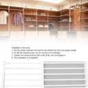 Expandable Tension Storage Shelf, 50-80cm No Drill Wardrobe Divider Rack