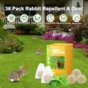 36 Pack Natural Rabbit Repellent Outdoor, Peppermint Oil Rabbit Repellent Wild Rabbits Deterrent for Plant Patio Garden Outdoor Farm, Pet and Human Safe
