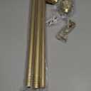 Curtain Rods for Windows 28 to 48 Inch, Gold Curtain Rod Adjustable Drapery Rods with Exquisite Finial for Living Room, Bedroom, Kitchen, Outdoor Patio, Gold