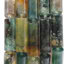 BEADIA Natural Indian Agate Tube Beads 13x4mm 30pcs Cylinder Loose Semi Gemstone Beads for Jewelry Making Design