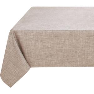 Fitable Faux Linen Tablecloth Rectangle 60 x 102 Inch - Rustic Fabric Table Cloth for 6 Foot Tables, Nature Faux Burlap Table Cover for Kitchen Dining, Party, Farmhouse