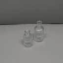 ComSaf Glass Bud Vases Set of 2, Small Flower Vases in Bulk, Mini Ribbed Vases for Centerpieces, Clear Vintage Vase for Table Decorations, Wedding, Party, Receptions, Home Decor