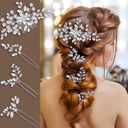 Wedding Hair Accessories: Bridal Headpiece With Hair Piece for Brides (Silver)