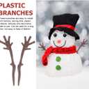 Christmas Snowman Hand - 100Pcs Plastic Twig Accessories for DIY Crafts Cute Decorative Branches for Holiday Home Decor