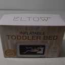 ELTOW Toddler Blow-Up Mattress with Sides, Inflatable Toddler Travel Bed with Safety Bumpers, Portable Kids Air Mattress for Travel, Complete Set with High-Speed Pump & Carry Bag - Black