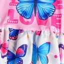 LQSZ Girls Dress Easter Cartoon Summer Vest Sleeveless Tutu Princess Casual Dresses for Kids 2-12 Years (Pink)