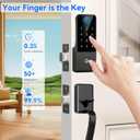 Smart Fingerprint Door Lock with Keypad Keyless Entry Deadbolt for Front Door, Smart Door Locks for Front Door,App Control, Auto Lock,Easy Installation,Matte Black