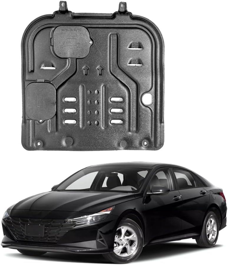 Engine Splash Shield Fit for Hyundai Elantra 2021-2024 Engine Case Guard Under Engine Cover Compatible with Elantra 2022-2023 Front Engine Guard Mud Flaps Including Screw Hardware