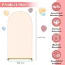 6.6FT Wedding Arch Backdrop Cover, Beige Spandex Arch Covers Stretchy Backdrop for Wedding, Birthday, Party, Baby Shower, Ceremony Banquet Decoration