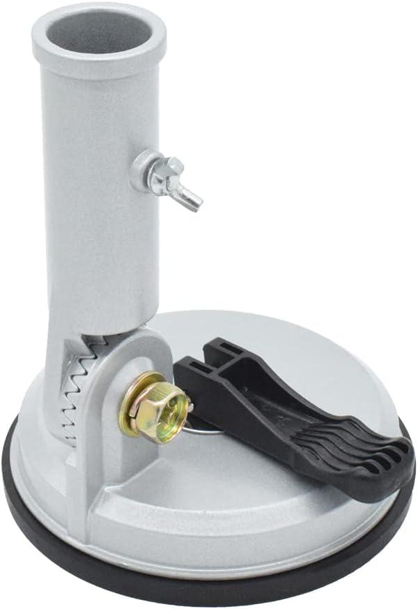 Upgrade Universal Vehicle Flagpole Bracket Suction Cup Type Multi-Function Flag Pole Kit for ATV UTV Desert Buggy Jeep Wrangler & House(Silver)