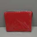 ANIXITECH Toploader Binder,4-Pocket Double Sided Top Loaders Binder,Holds 128 Cards in 3"x4" Toploaders,PU Leather Card Binder Abulm for Toploader Trading,Sports,and Gaming Cards (Red)